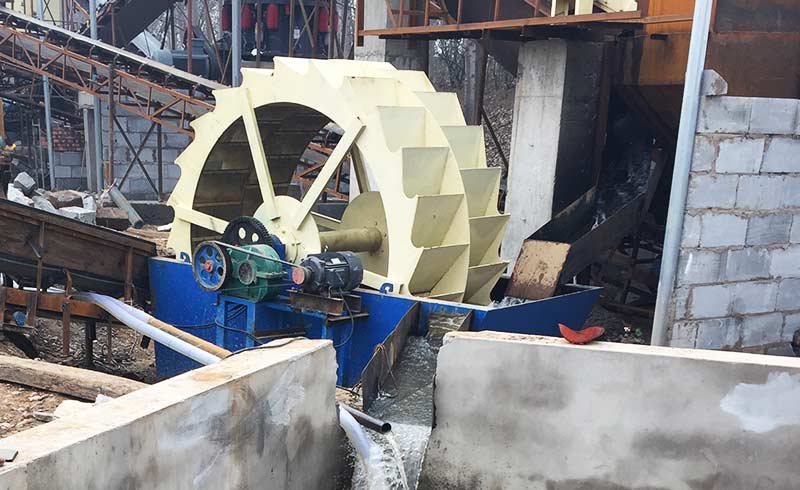 sand washer production site